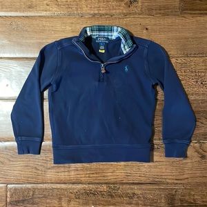 Boys Navy Polo Quarter Zip